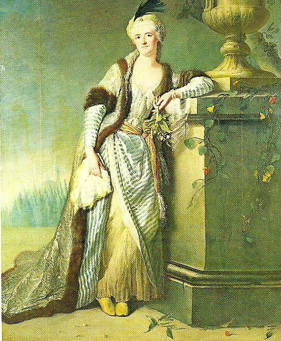 Aved, Jacques-Andre-Joseph the marquise de saint-maur oil painting image